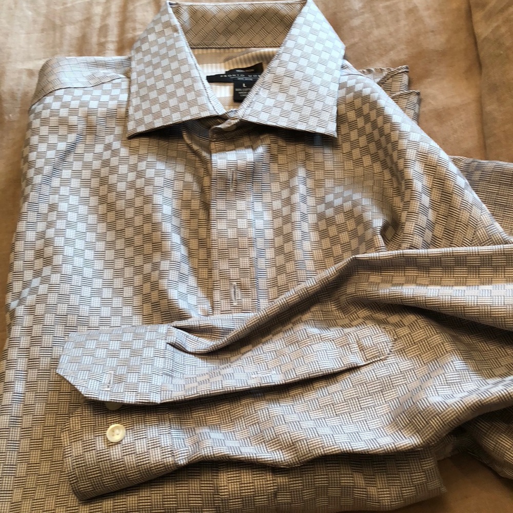 Men’s long shirt, Pronto Uomo, size L, gray/silver